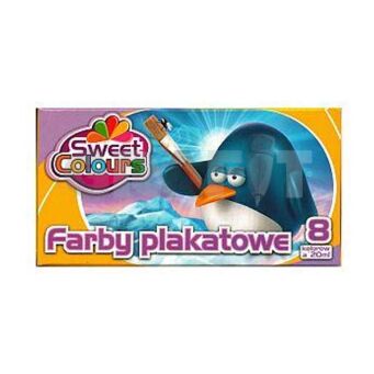 FARBY PLAKATOWE 8 KOLORÓW A 20 ML
